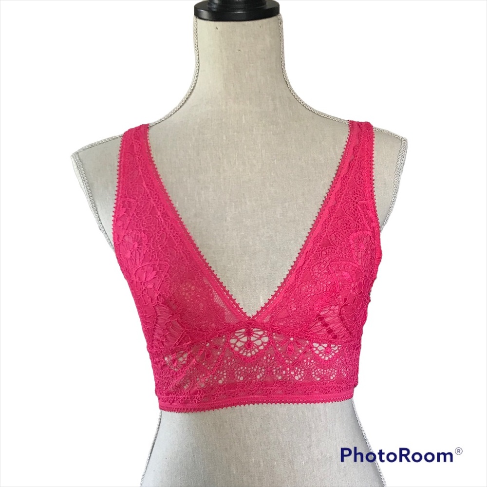 NWT Honeydew Intimates Lace Bralette, Pink, size Small